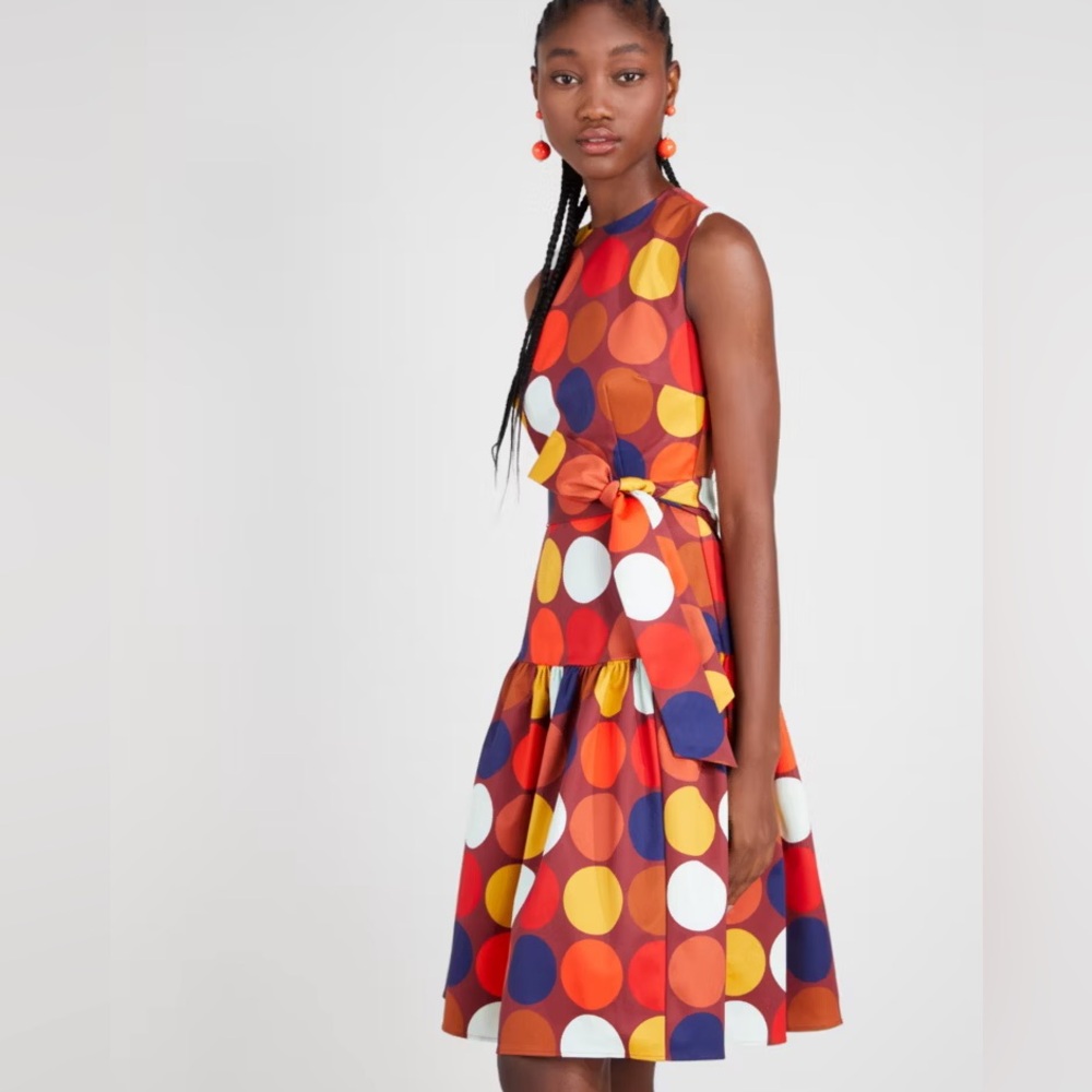 Kate Spade Colorful Dot Party Julia Midi Dress